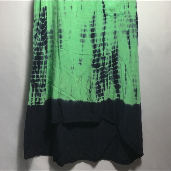 Japna XS Juniors Tie Dye Tank Top Green Navy - Picture 2 of 4